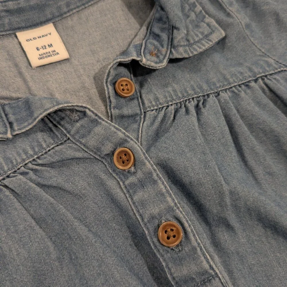 ⭐ Old Navy chambray dress size 6-12 months